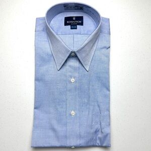 NWT Nordstrom Men's Blue Dress Shirt Size 16 1/2 - 34